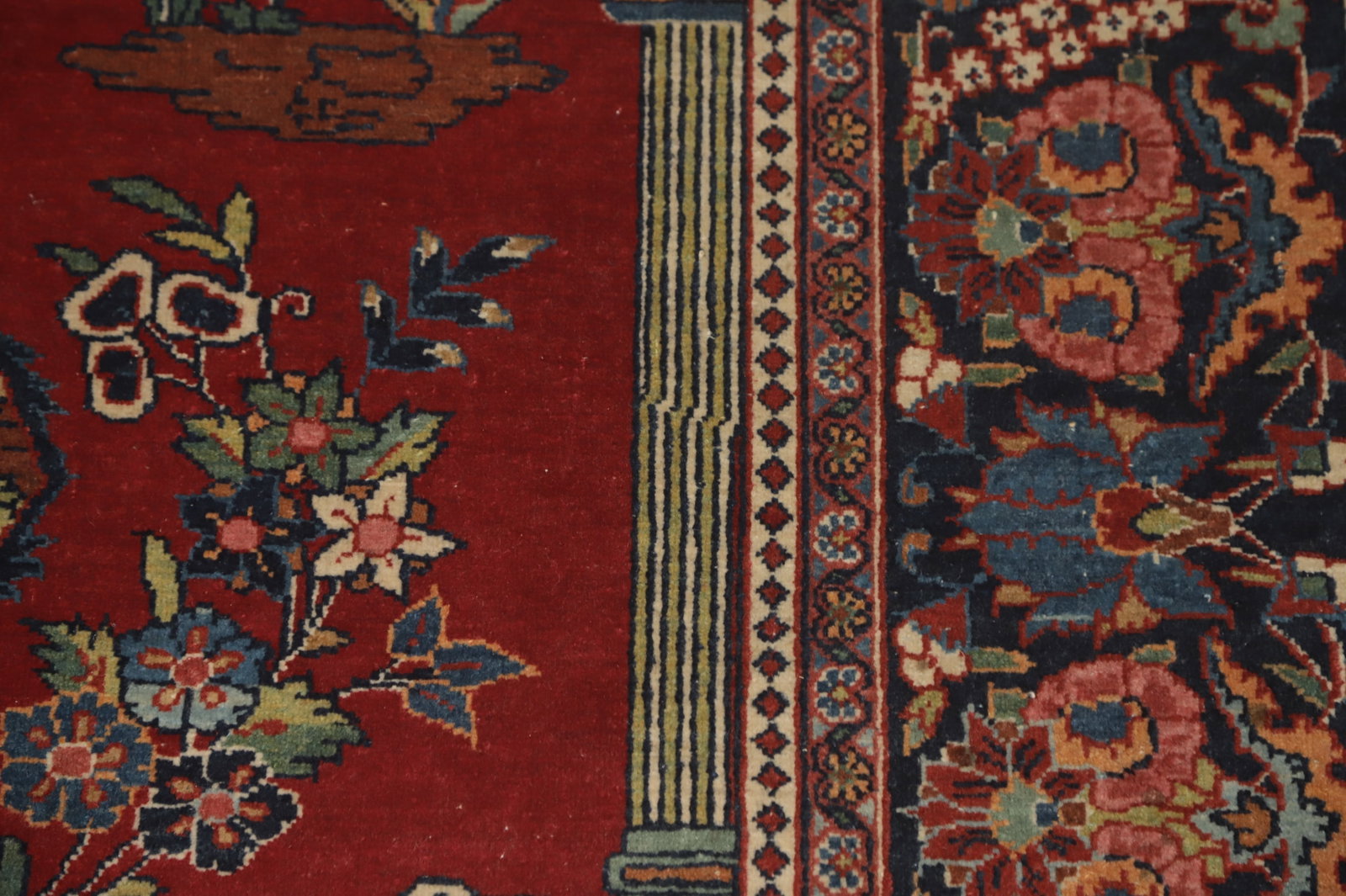 Vegetable Dye Kashan Dabir Persian Rug 5x7 - 10