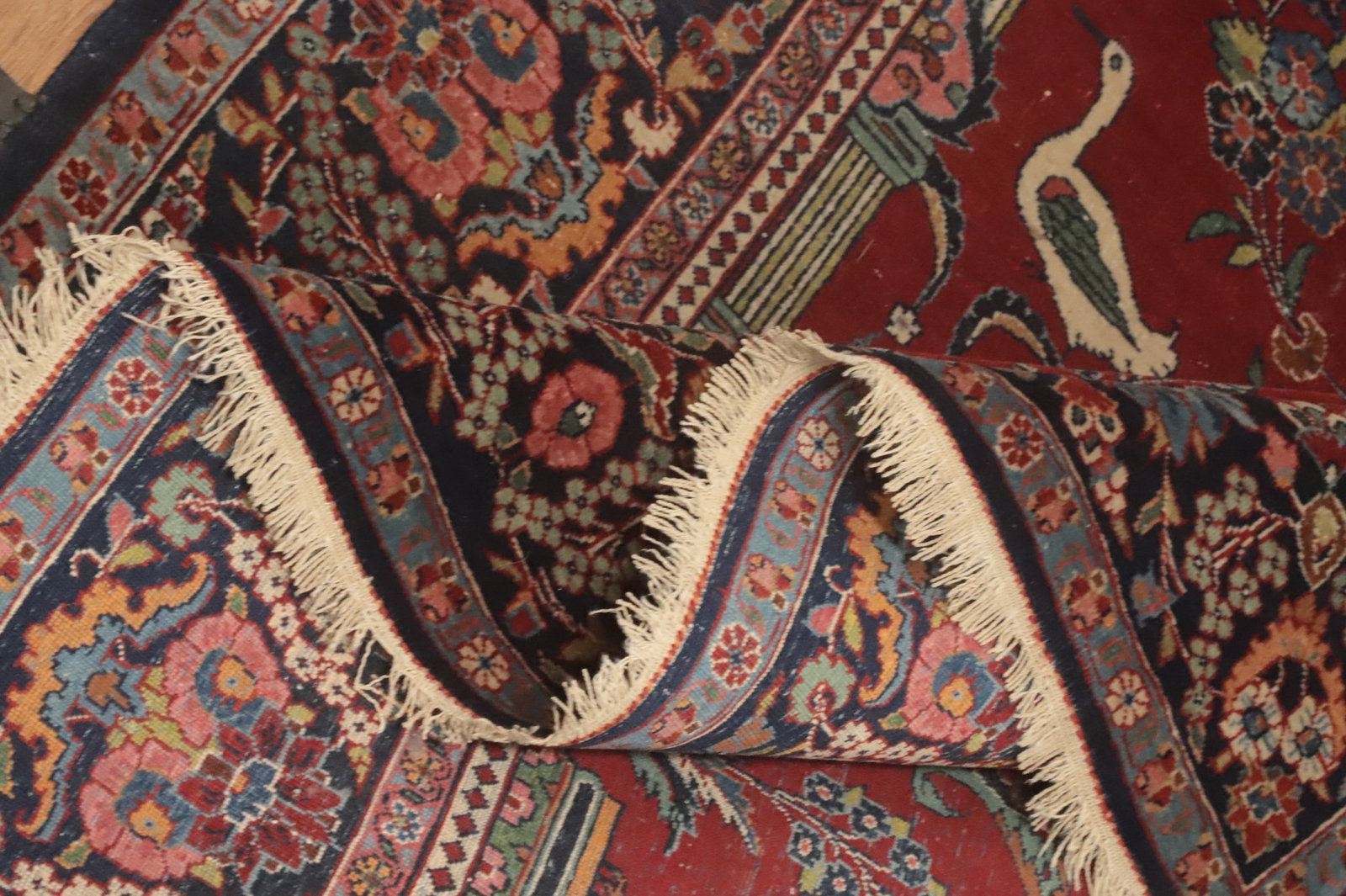 Vegetable Dye Kashan Dabir Persian Rug 5x7 - 16