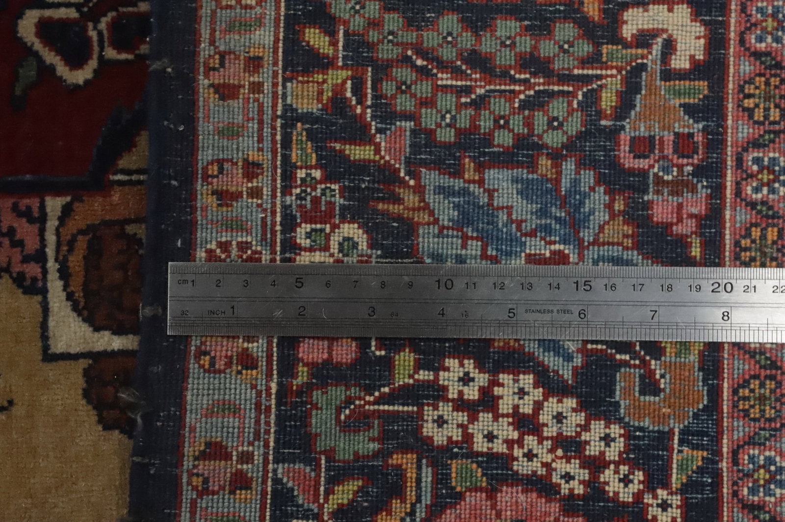 Vegetable Dye Kashan Dabir Persian Rug 5x7 - 18