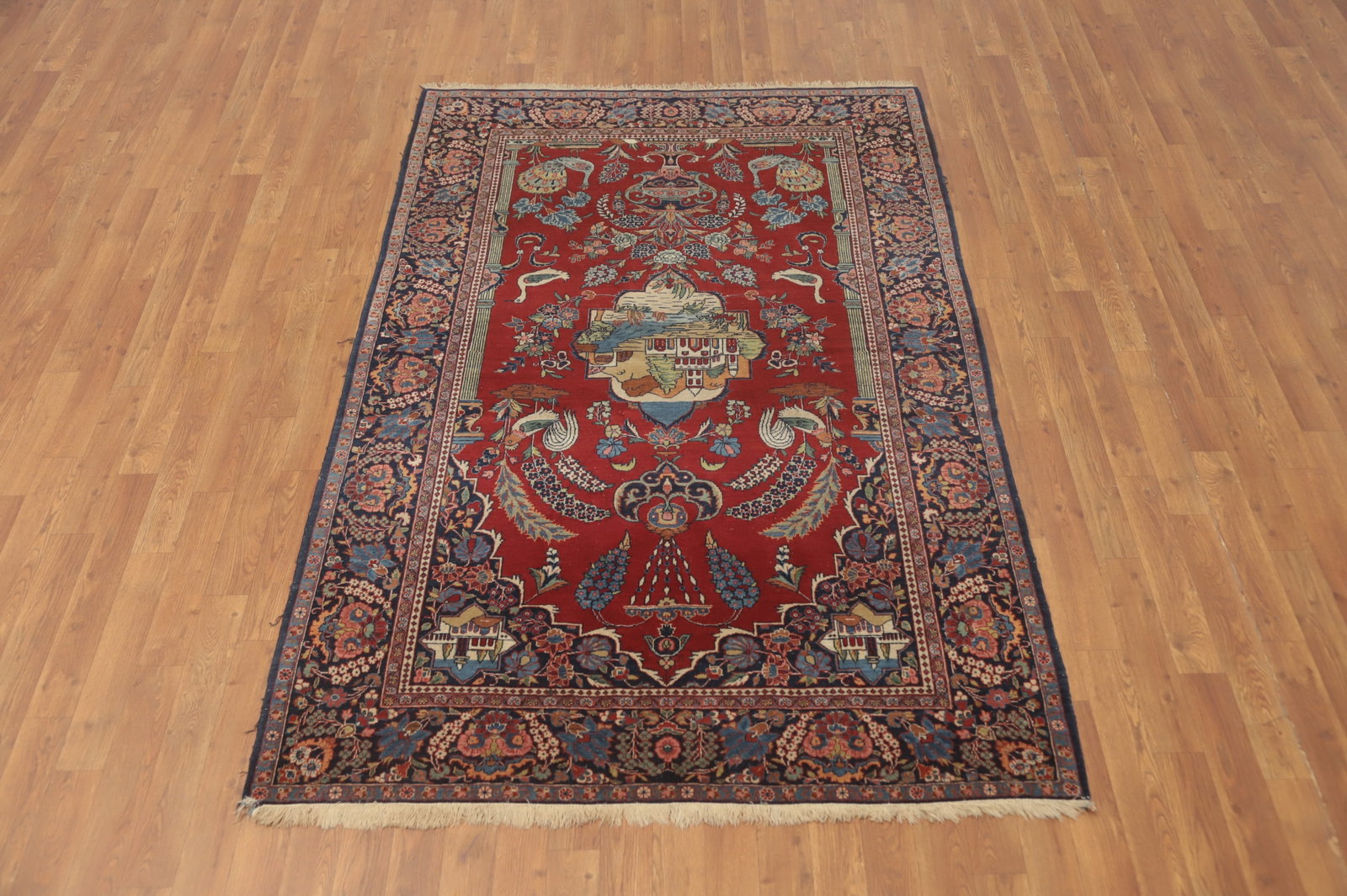 Vegetable Dye Kashan Dabir Persian Rug 5x7 - 2
