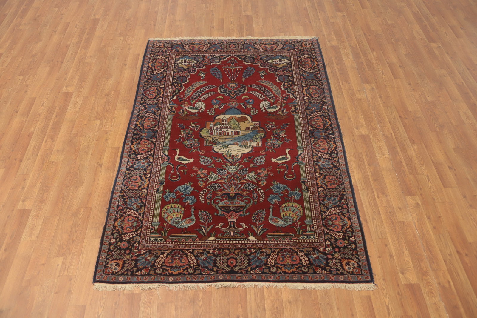 Vegetable Dye Kashan Dabir Persian Rug 5x7 - 4