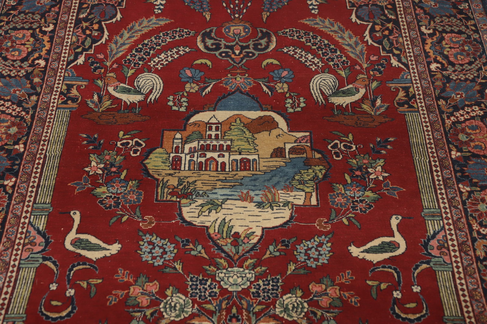 Vegetable Dye Kashan Dabir Persian Rug 5x7 - 5
