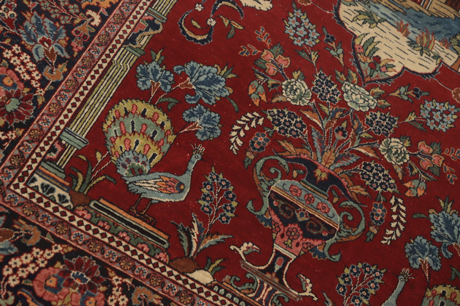 Vegetable Dye Kashan Dabir Persian Rug 5x7 - 7