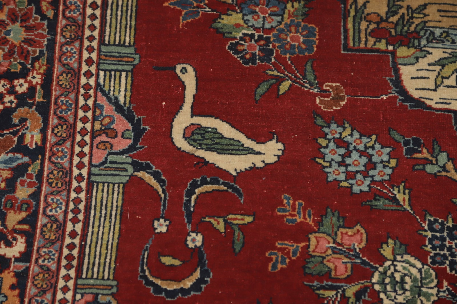 Vegetable Dye Kashan Dabir Persian Rug 5x7 - 8