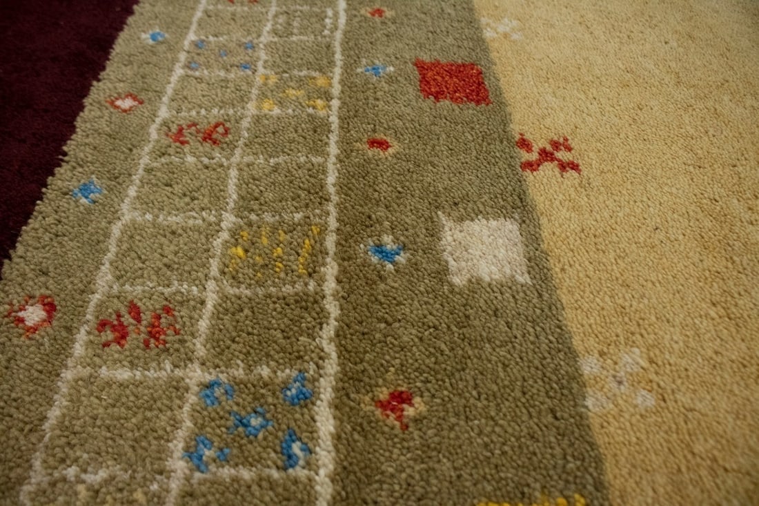 Multicolored Tribal 5X8 Indo-Gabbeh Oriental Rug - 9