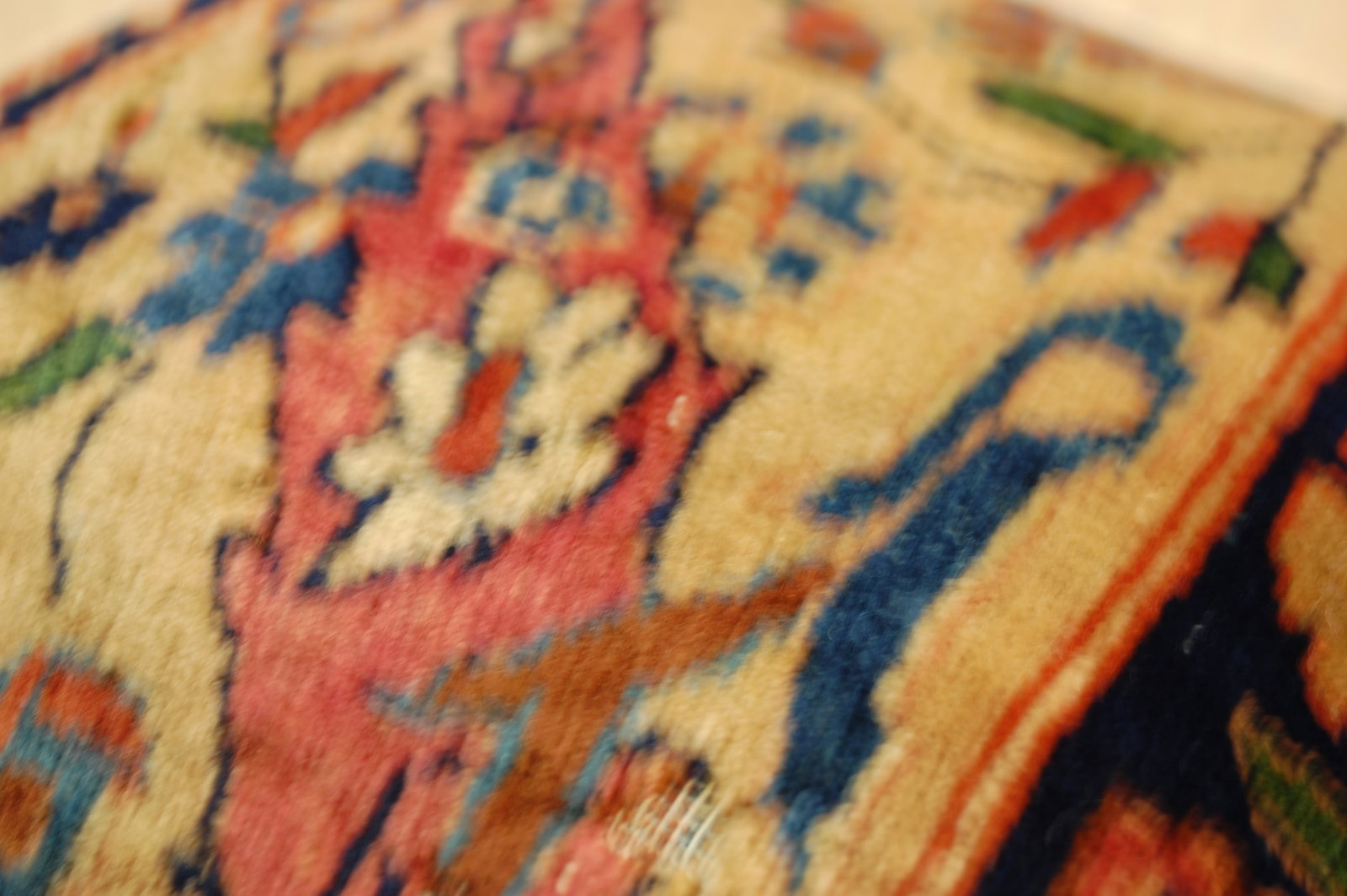 Hand-Made antique rug Pillow Cushion Rug 1'2" x 1' 8" - 5