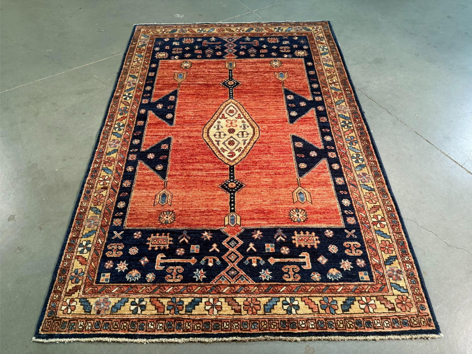 Stunning Kazak Rug 4.2x6.2 - 10