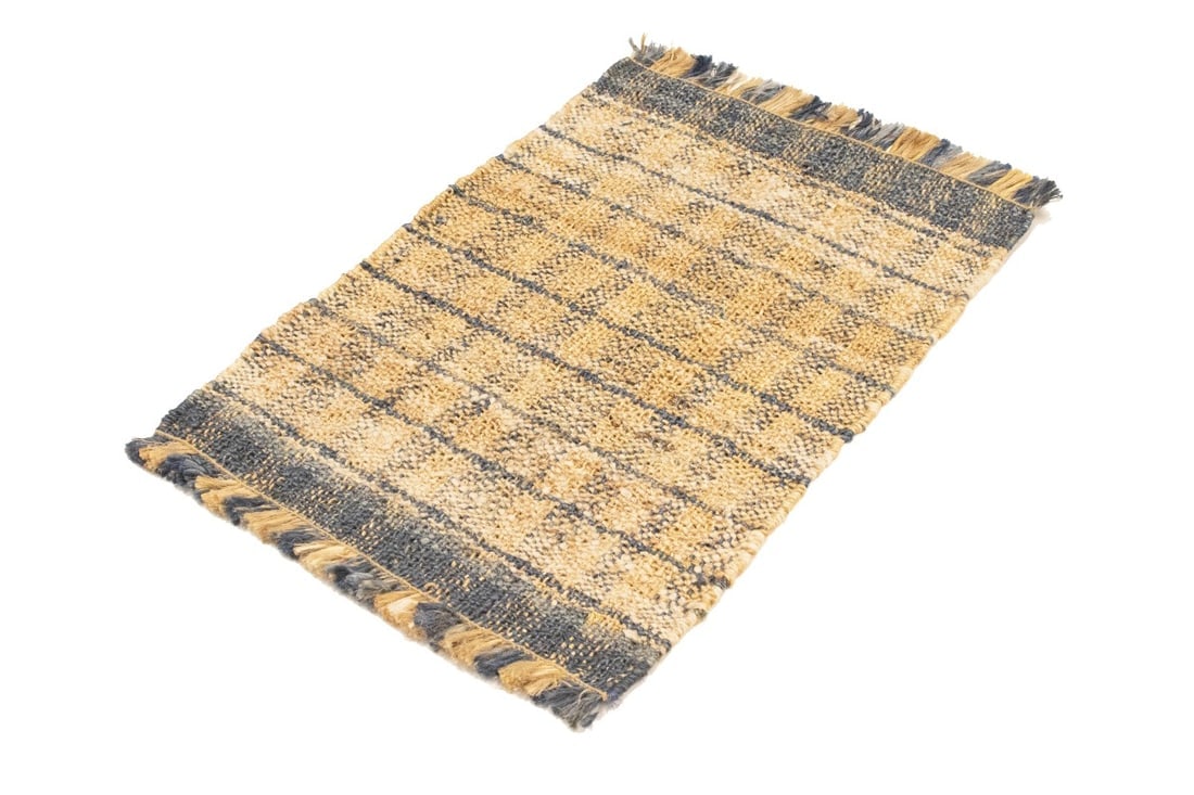 Flat-Weave Wool Jute 2X3 Sumak Modern Rug - 4