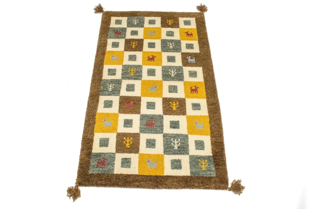 Multicolored Tribal 2X4 Indo-Gabbeh Oriental Rug - 3