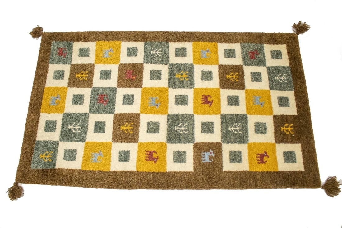 Multicolored Tribal 2X4 Indo-Gabbeh Oriental Rug - 5