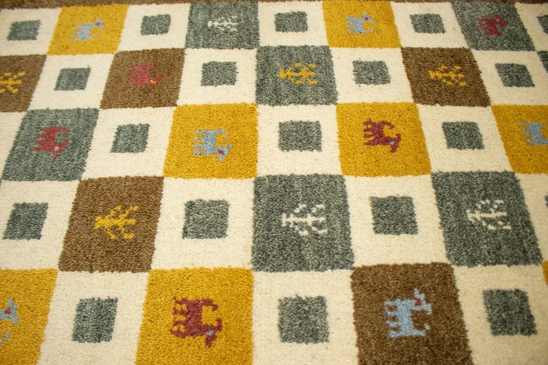 Multicolored Tribal 2X4 Indo-Gabbeh Oriental Rug - 6