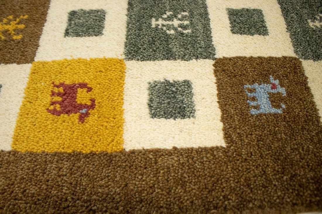 Multicolored Tribal 2X4 Indo-Gabbeh Oriental Rug - 7
