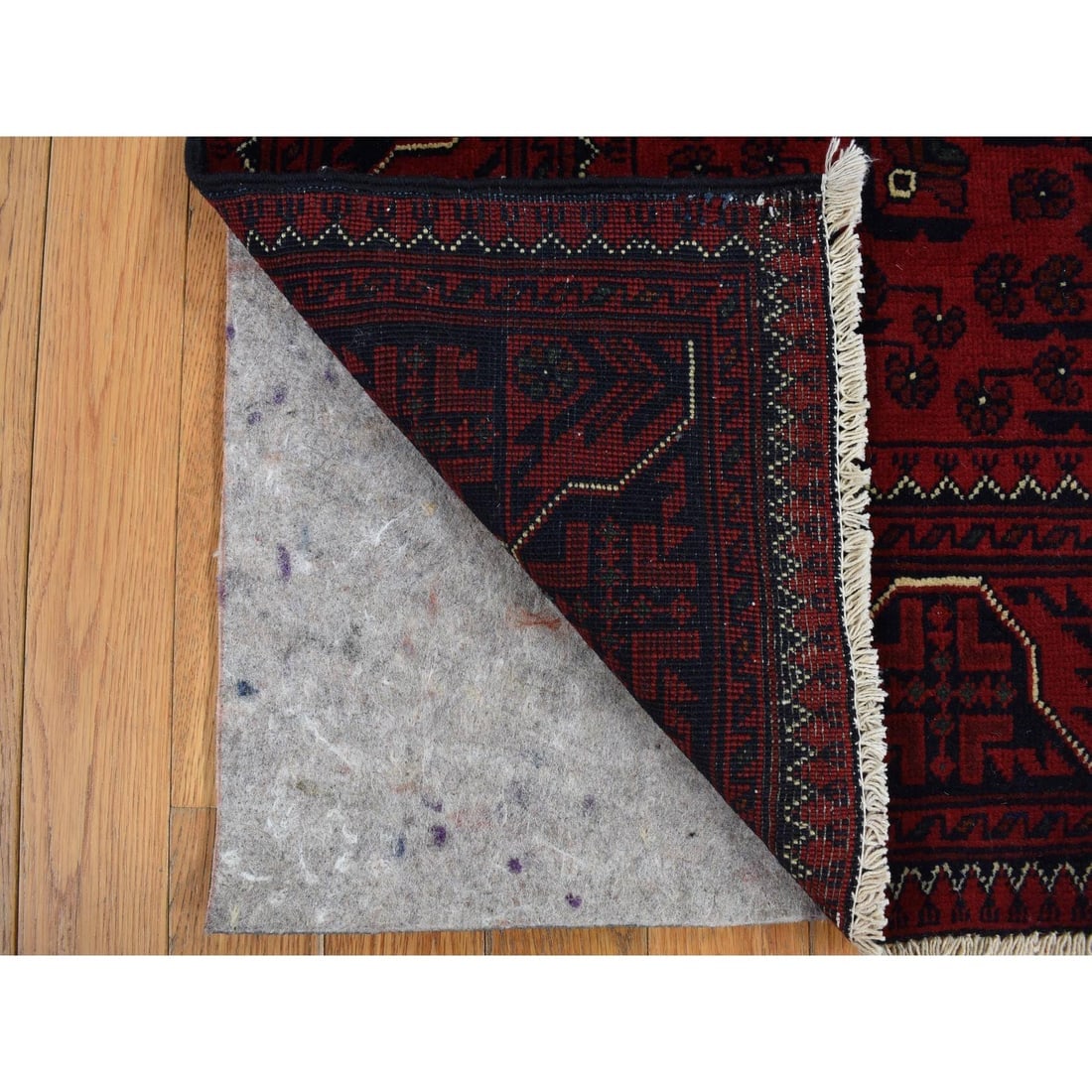 Chocolate Cosmos Red, Afghan Khamyab, 100% Wool, Hand Knotted, Rug - 3