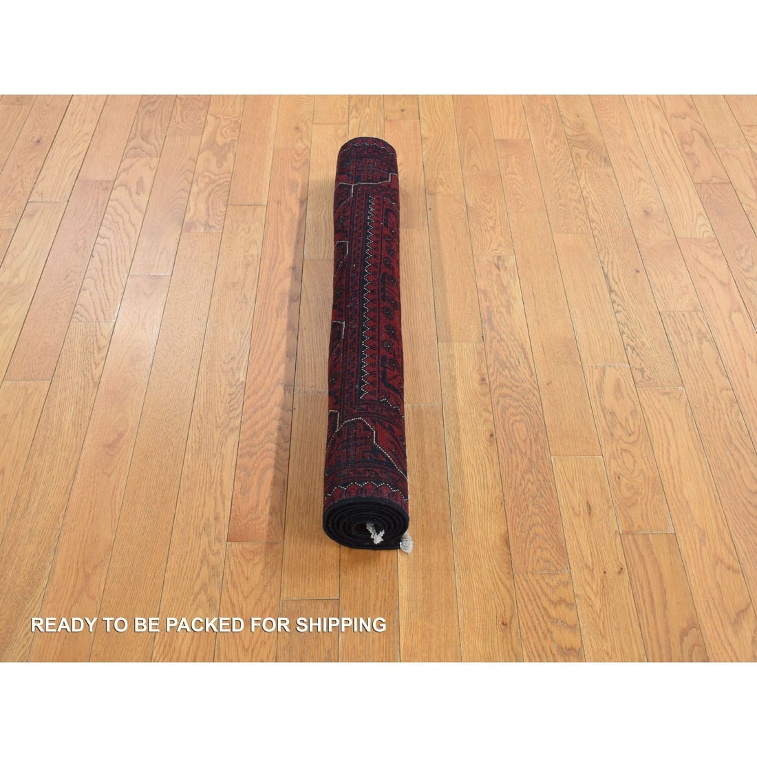 Chocolate Cosmos Red, Afghan Khamyab, 100% Wool, Hand Knotted, Rug - 5