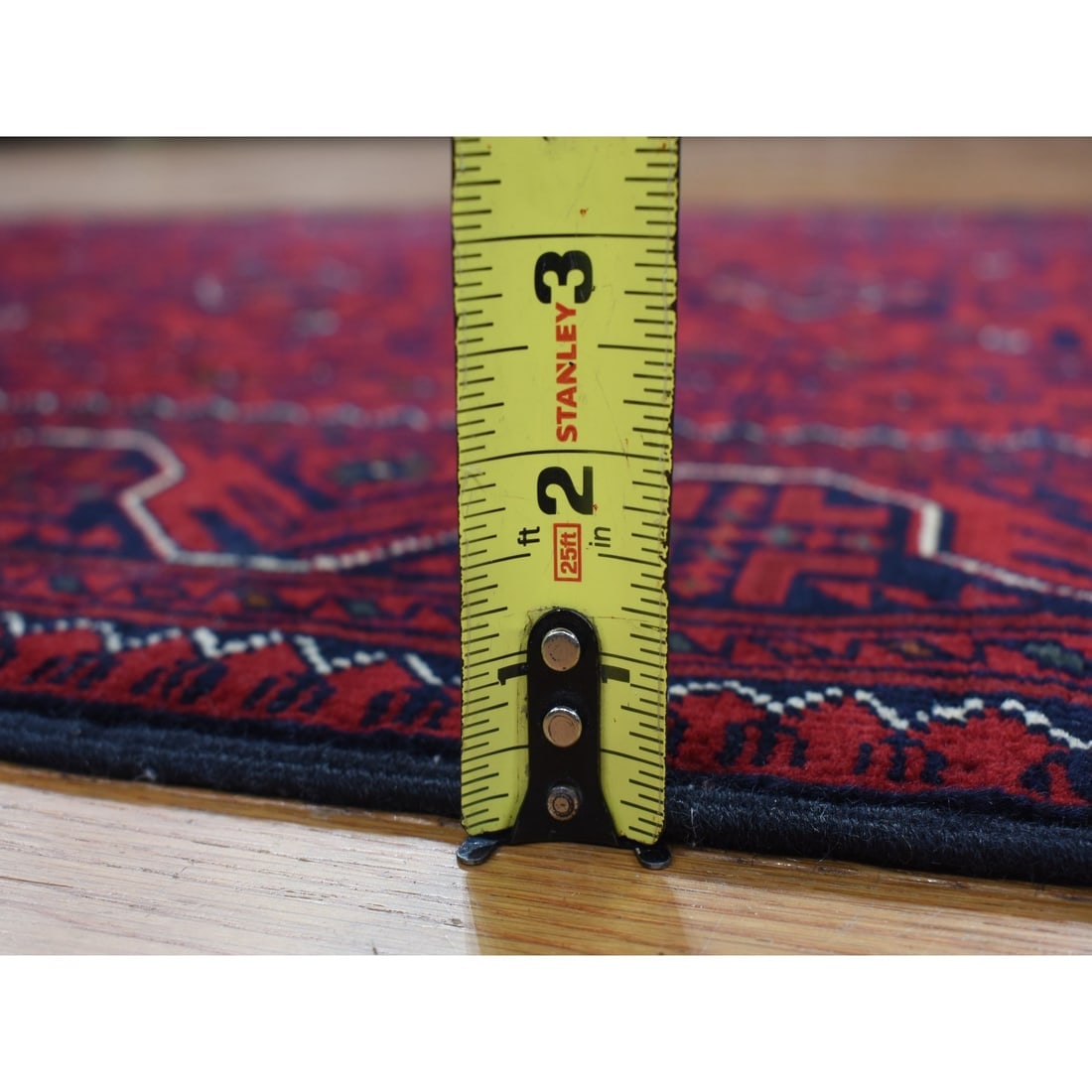 Chocolate Cosmos Red, Afghan Khamyab, 100% Wool, Hand Knotted, Rug - 6