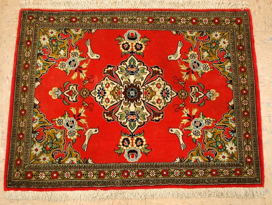 Persian KASHAN RUG 2'1" X 2'9" (1 of 7)