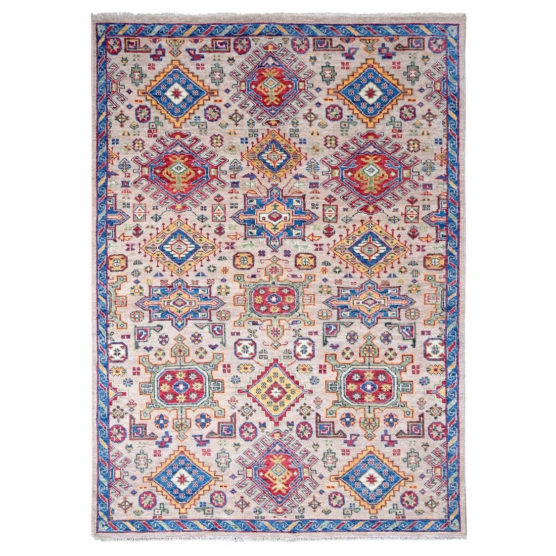 Buttery Brown Geometric Design Wool Hand Knotted Oriental Rug: Title: Buttery Brown Geometric Design Wool Hand Knotted Oriental Rug Description:This is a truly genuine one-of-a-kind. It has been Knotted for months and months in the centuries-old weaving craftsman