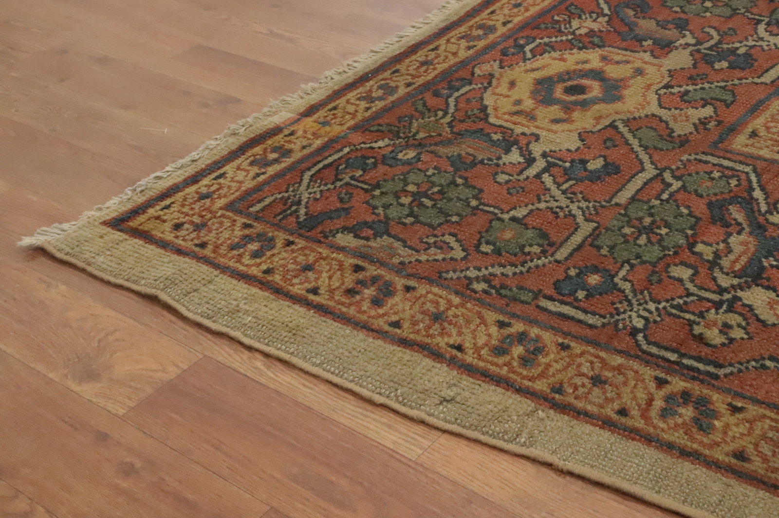 Pre-1900 Masterpiece Sultanabad Vegetable Dye Large Rug 11x12 - 15