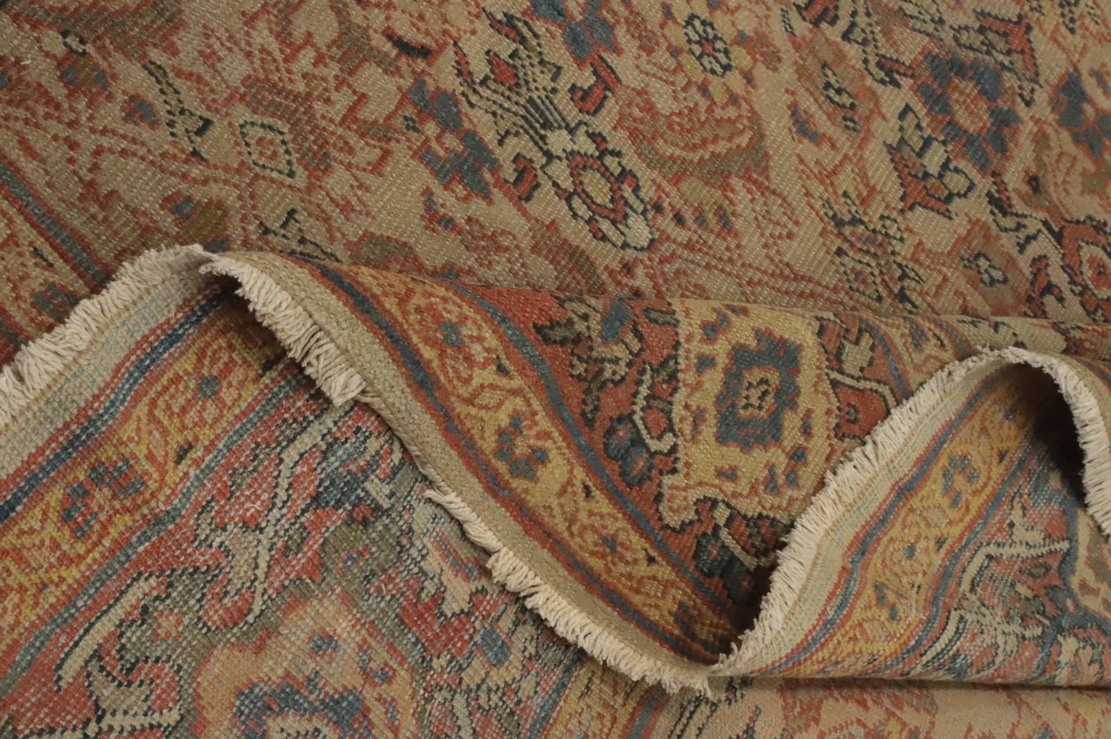 Pre-1900 Masterpiece Sultanabad Vegetable Dye Large Rug 11x12 - 16