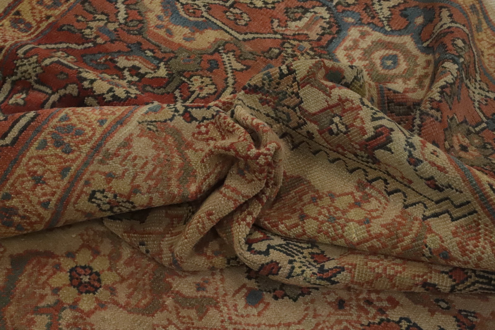 Pre-1900 Masterpiece Sultanabad Vegetable Dye Large Rug 11x12 - 17