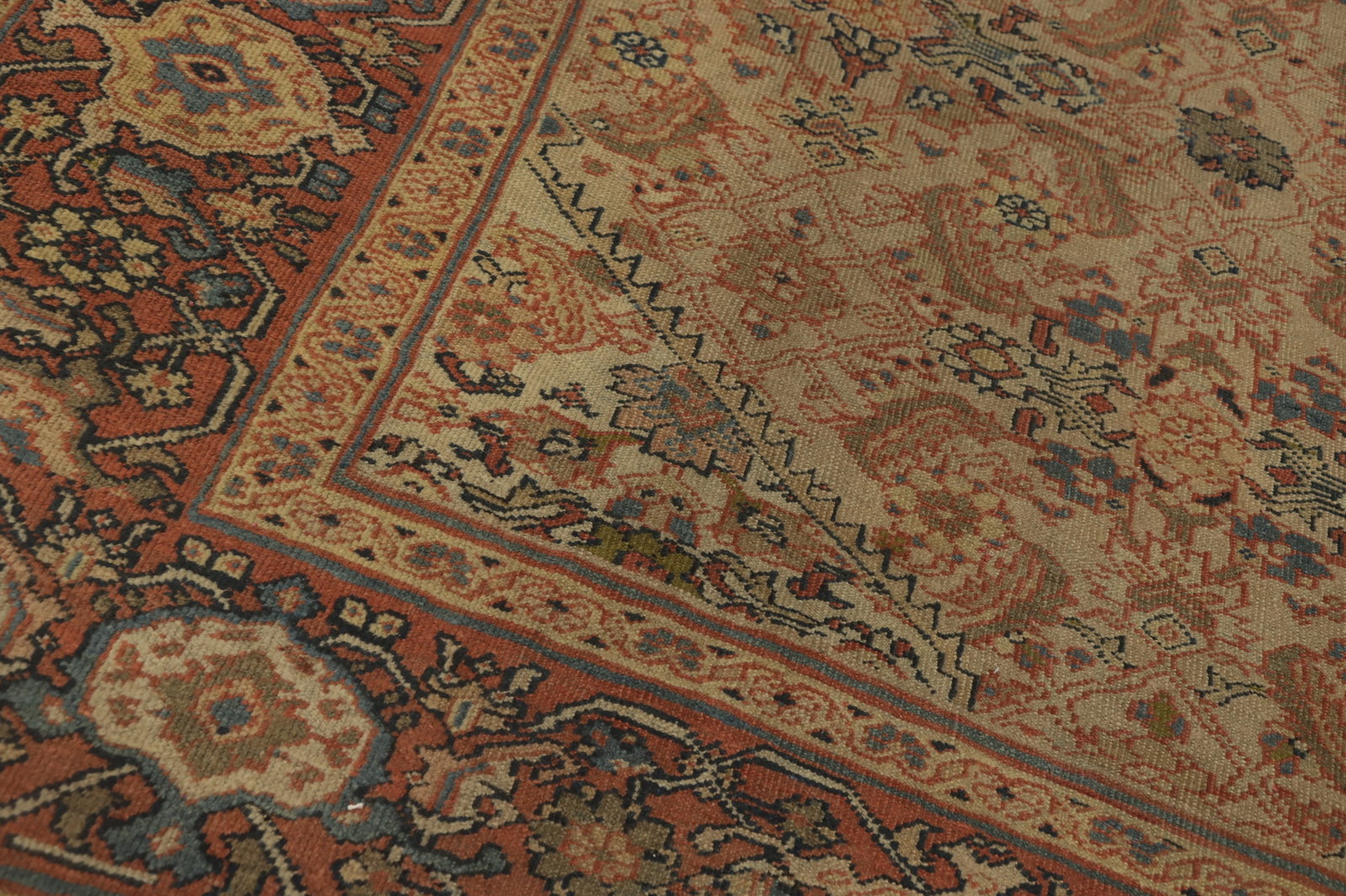 Pre-1900 Masterpiece Sultanabad Vegetable Dye Large Rug 11x12 - 7