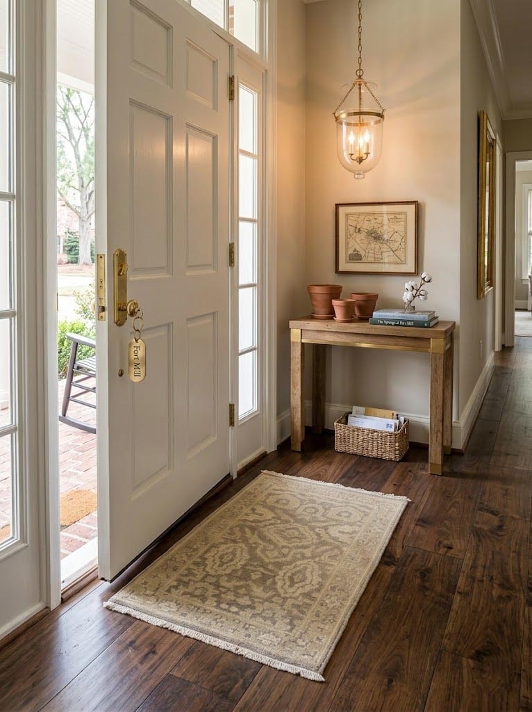 Muted Brown Floral 2X3 Chobi Oushak Oriental Rug - 2