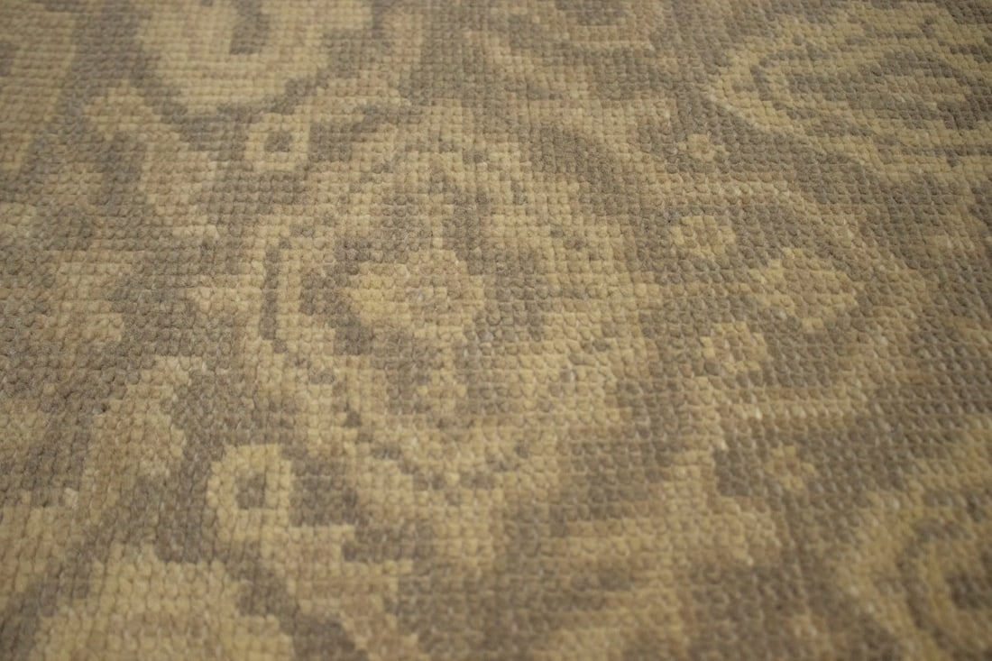Muted Brown Floral 2X3 Chobi Oushak Oriental Rug - 7