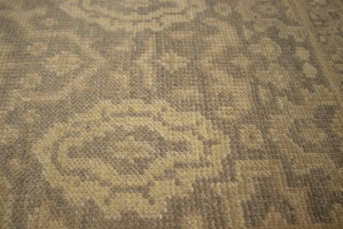 Muted Brown Floral 2X3 Chobi Oushak Oriental Rug - 8