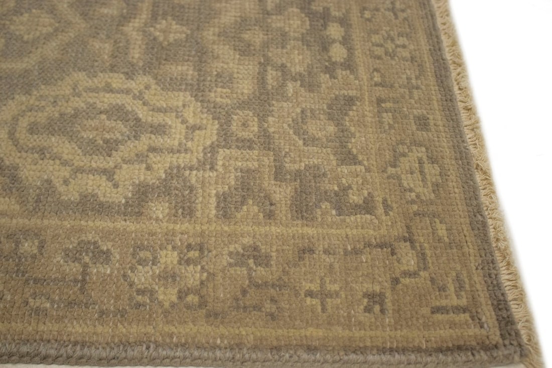 Muted Brown Floral 2X3 Chobi Oushak Oriental Rug - 9