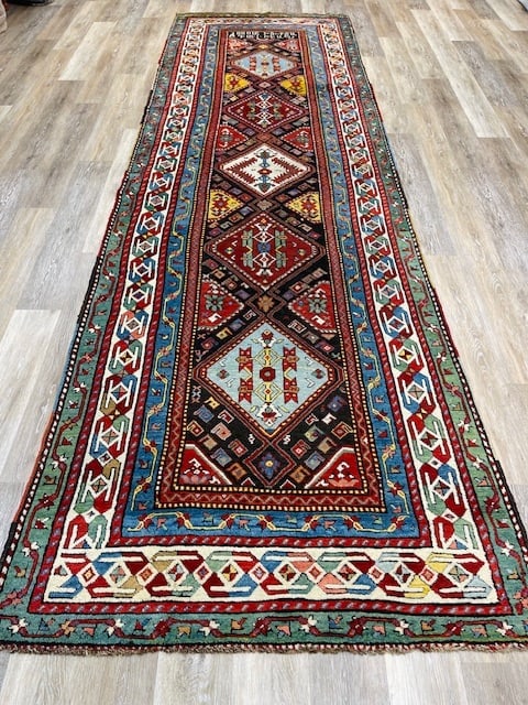 Dated 1880 Armenian Karabagh Caucasian Runner-5142 (1 of 10)