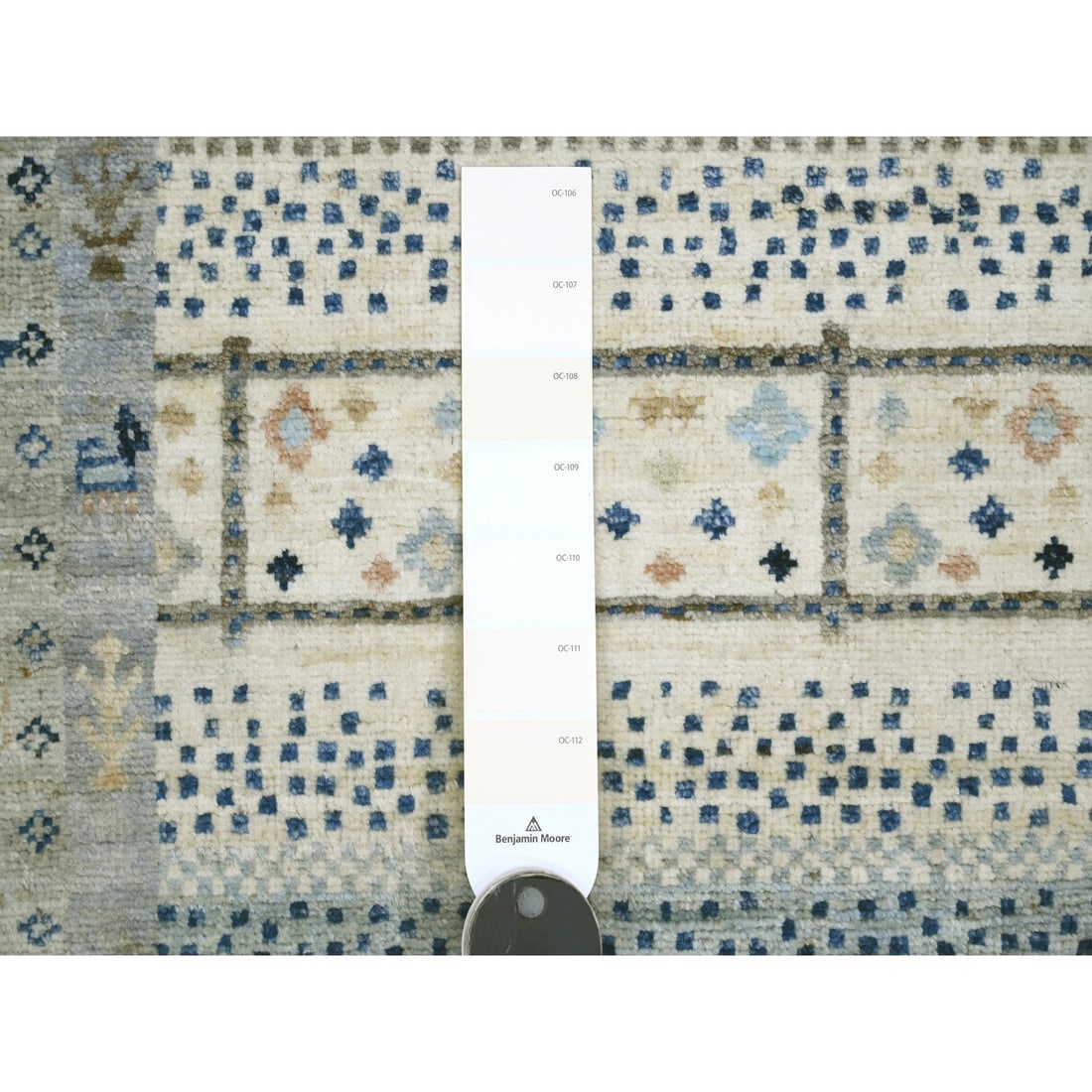 Ivory Fine Kashkuli Animal Figurines Hand Knotted Soft Wool Runner Rug - 3