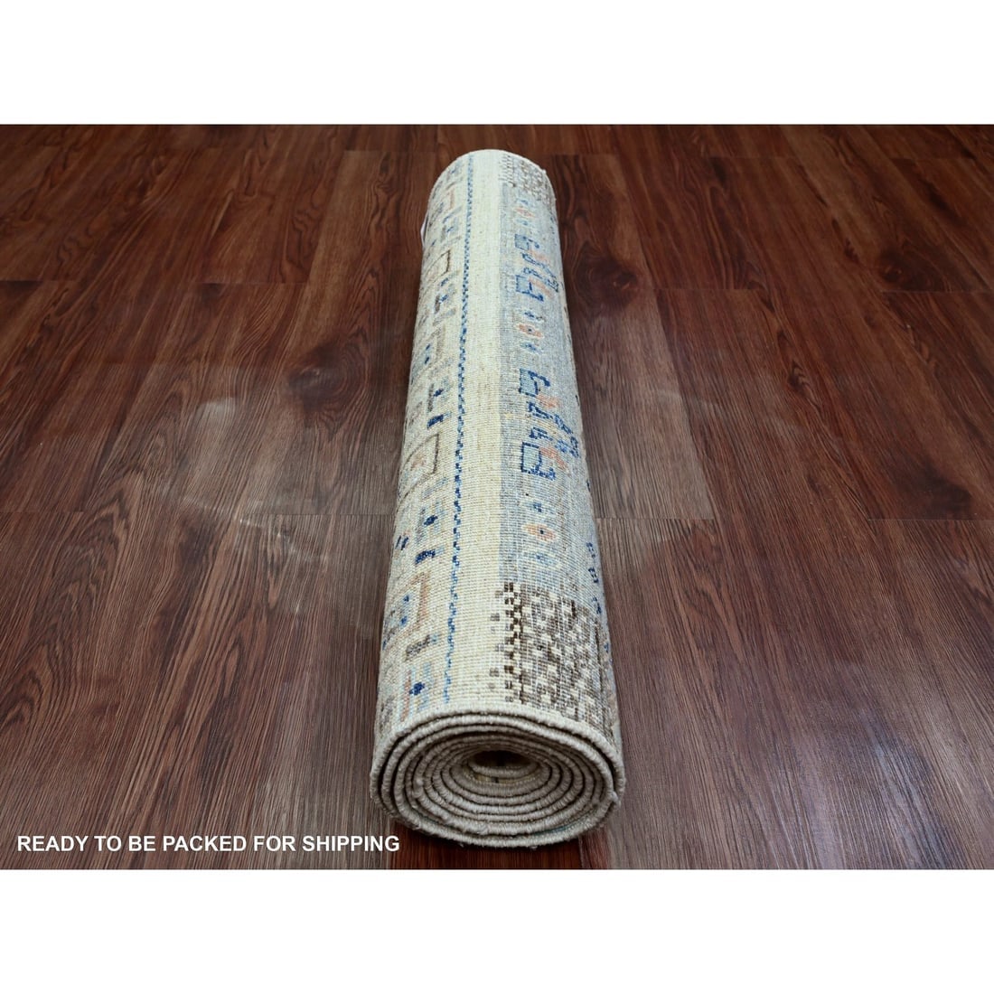 Ivory Fine Kashkuli Animal Figurines Hand Knotted Soft Wool Runner Rug - 4