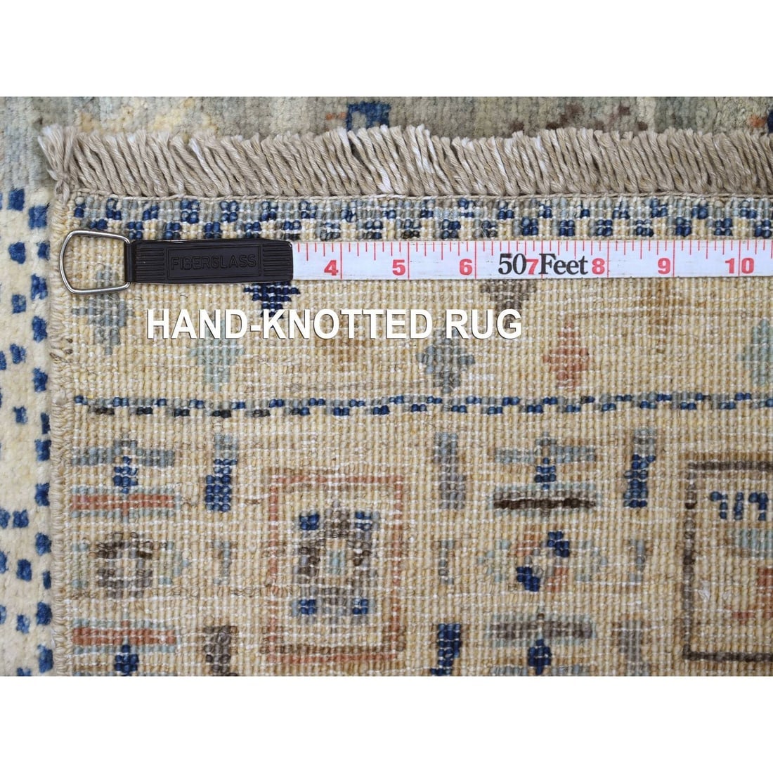 Ivory Fine Kashkuli Animal Figurines Hand Knotted Soft Wool Runner Rug - 6