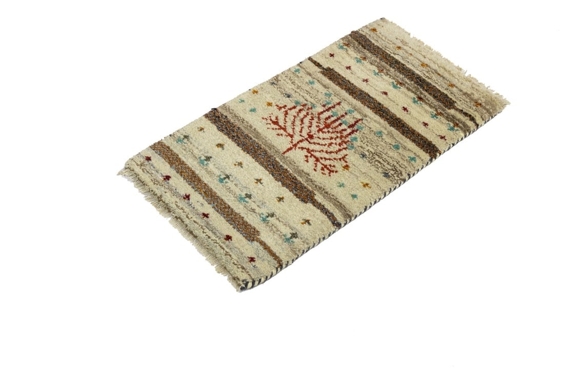 Multicolored Tribal 1'4X2'7 Indo-Gabbeh Oriental Rug - 4