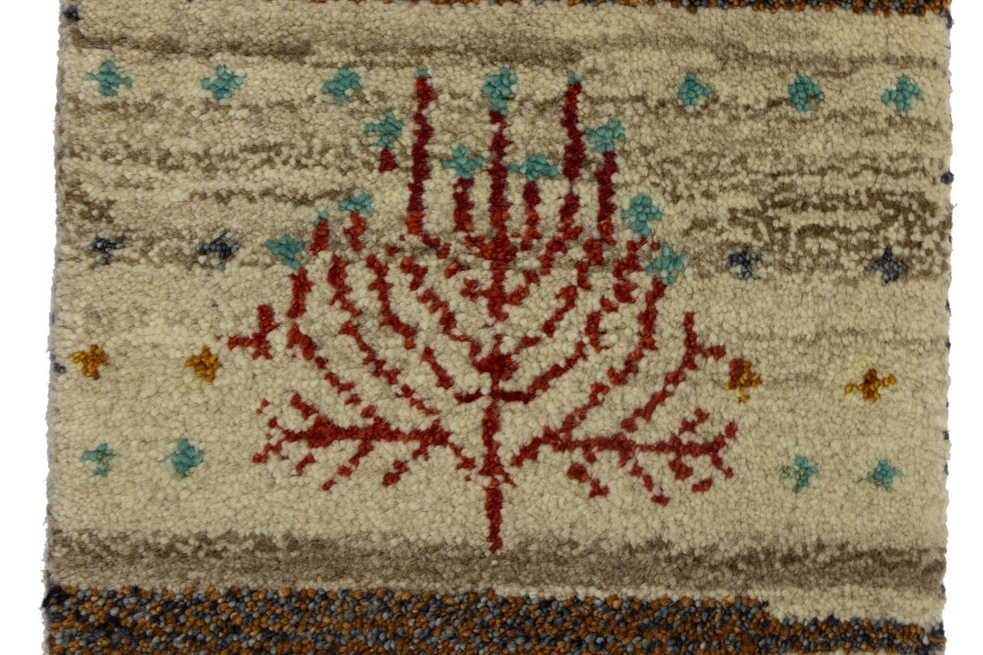Multicolored Tribal 1'4X2'7 Indo-Gabbeh Oriental Rug - 9