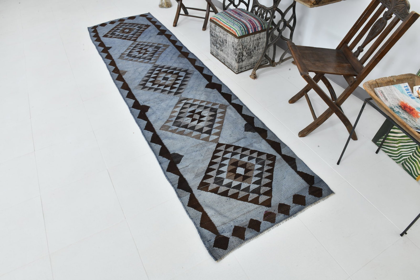 2'7'' x 10'4'' Turkish Handmade Kilim Rug - 34438 - 4