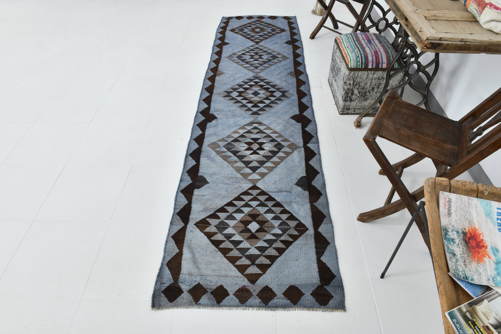 2'7'' x 10'4'' Turkish Handmade Kilim Rug - 34438 - 5