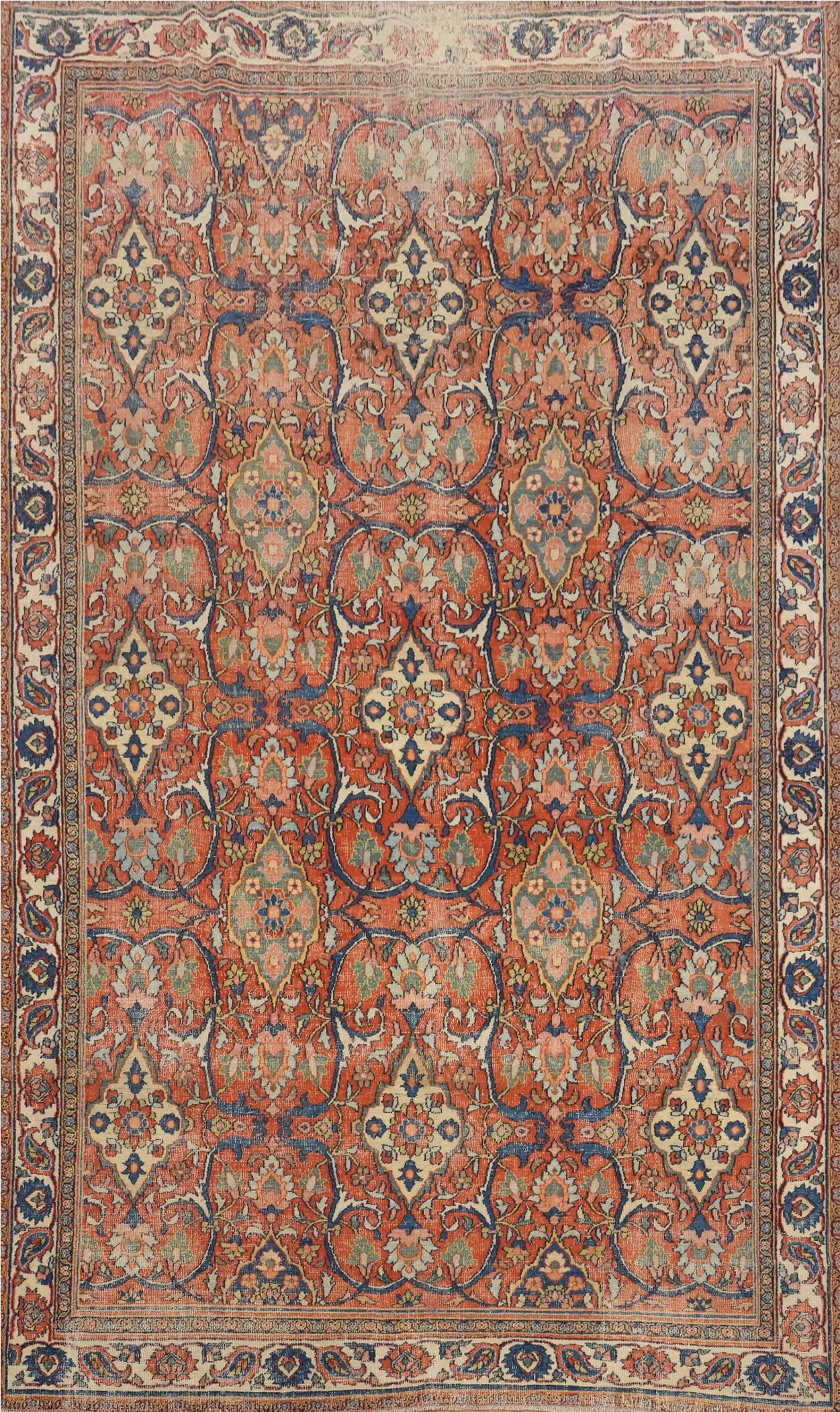 Pre-1900 Vegetable Dye Dorokhsh Persian Area Rug 7x10: Title: Pre-1900 Vegetable Dye Dorokhsh Persian Area Rug 7x10 Description:A Beautiful Genuine Iran ( Persia ) Dorokhsh rug is Hand Knotted by skillful weavers in Iran ( Persia ) with