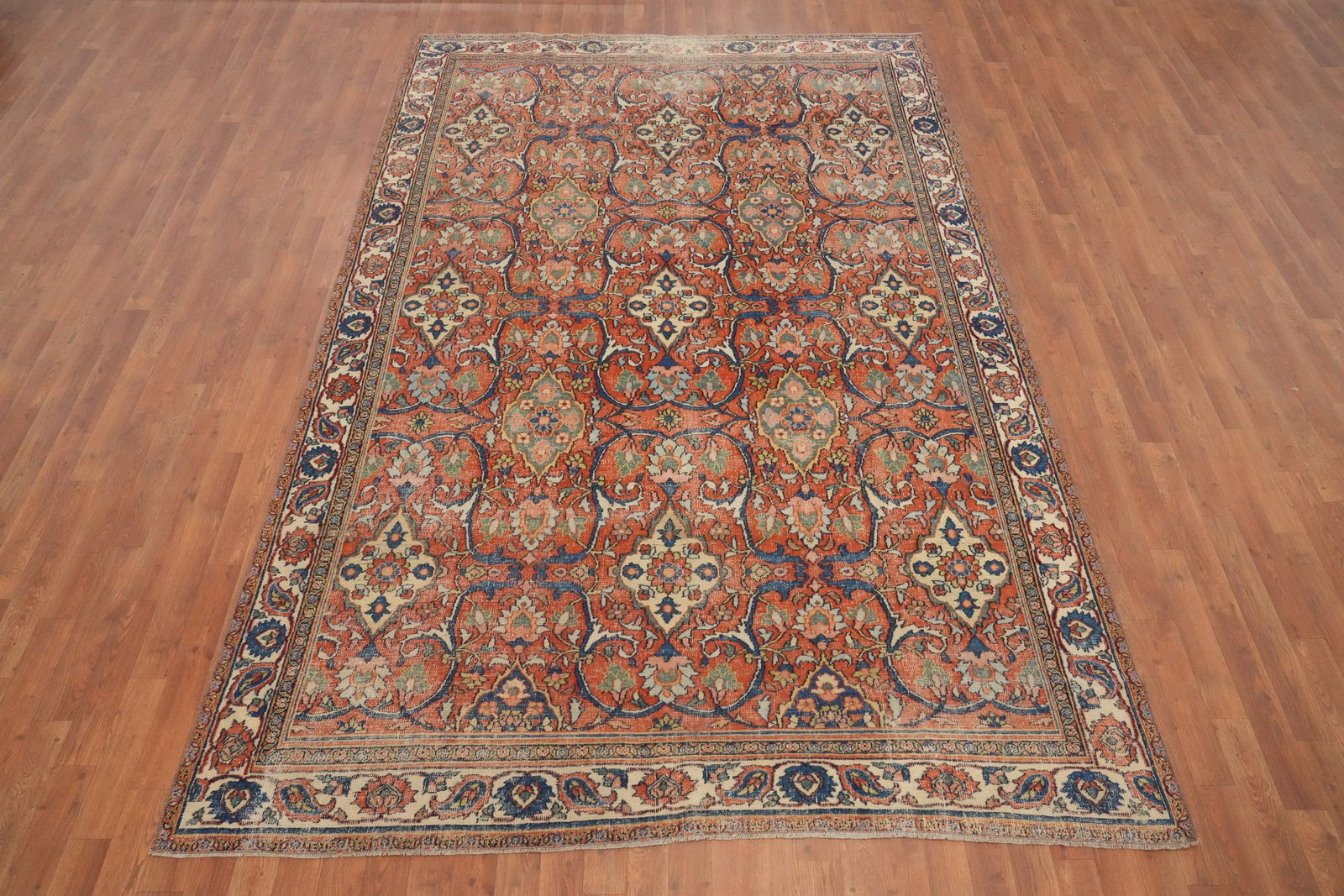 Pre-1900 Vegetable Dye Dorokhsh Persian Area Rug 7x10 - 2