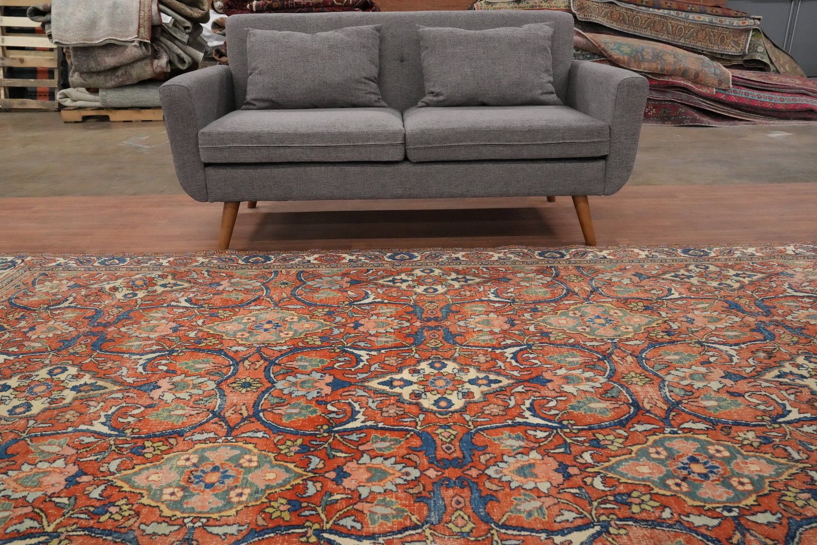 Pre-1900 Vegetable Dye Dorokhsh Persian Area Rug 7x10 - 3