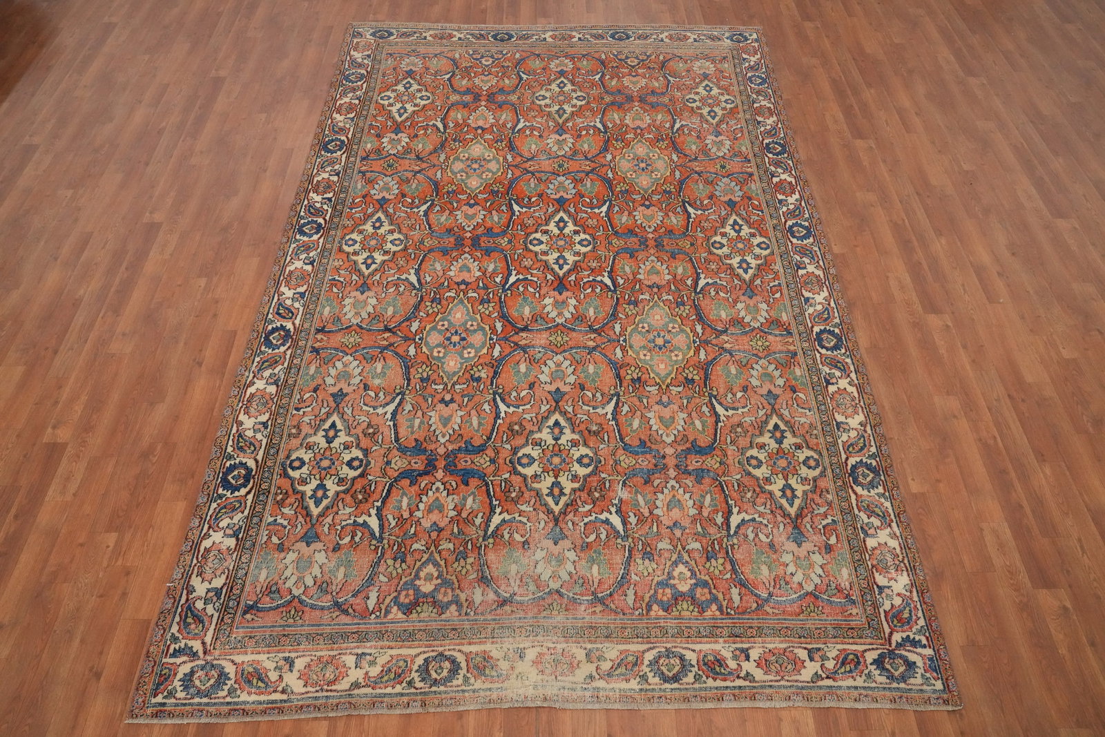 Pre-1900 Vegetable Dye Dorokhsh Persian Area Rug 7x10 - 4