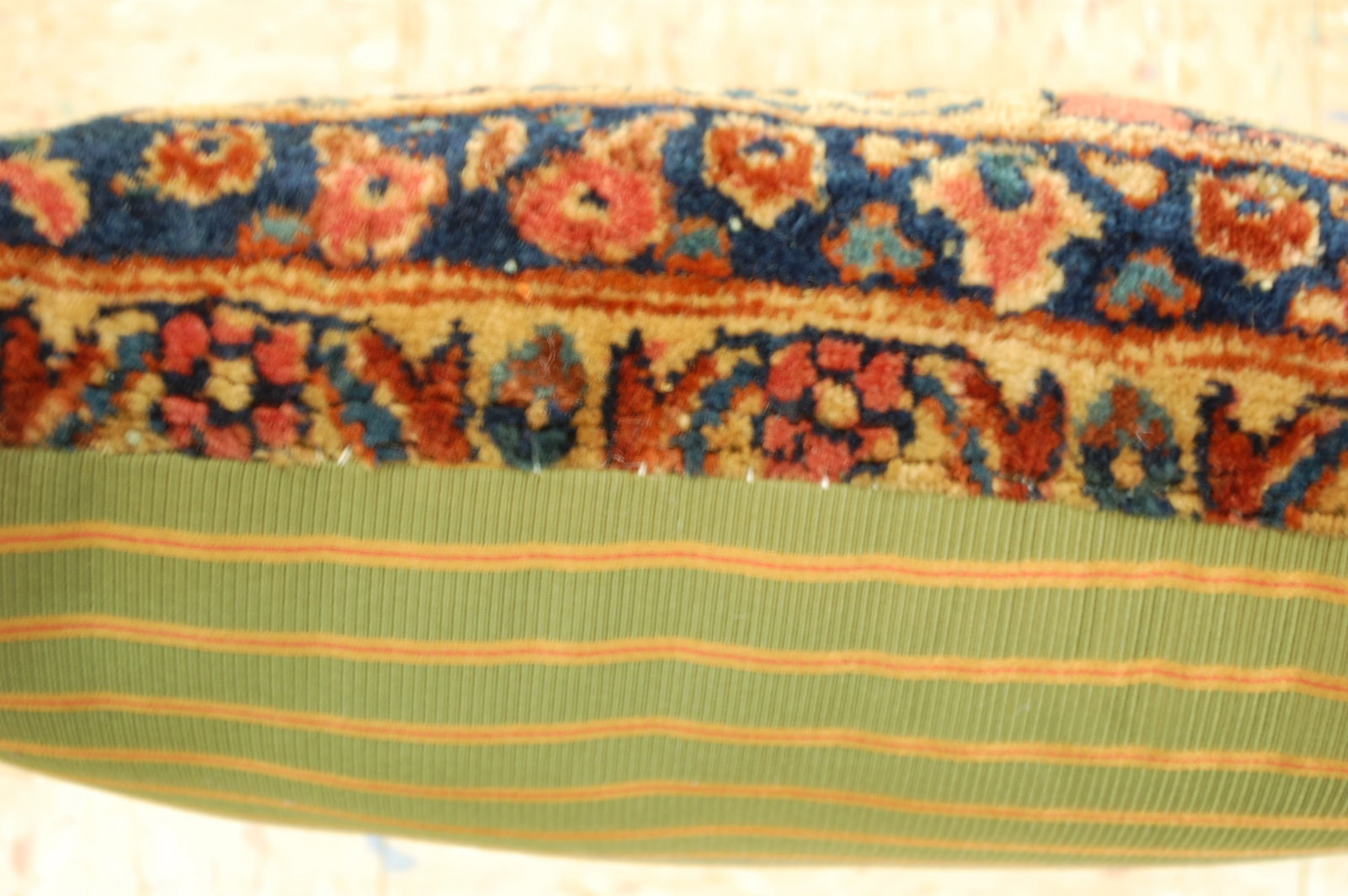 Hand-Made antique rug Pillow Cushion Rug 1'2" x 1' 8" - 2