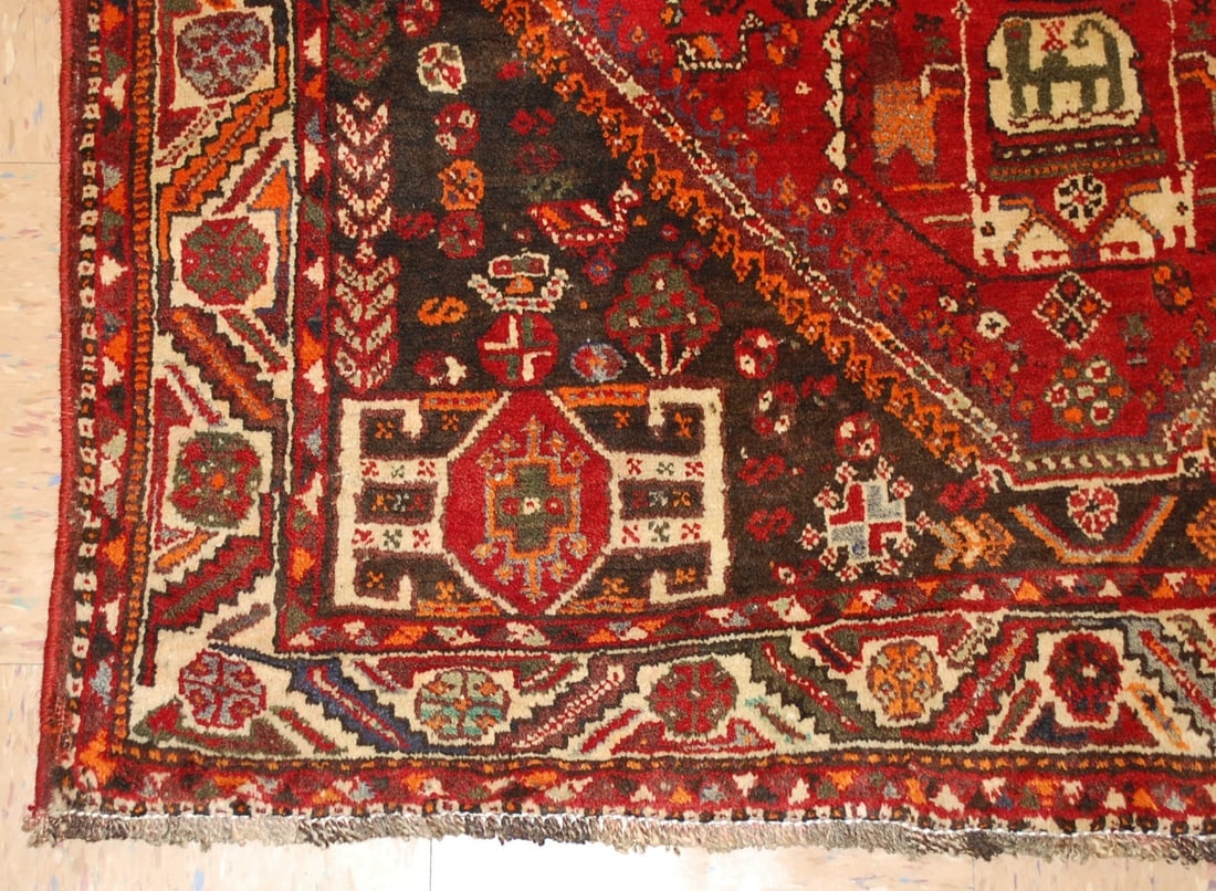 Persian SHIRAZ RUG 4x4.10 - 3