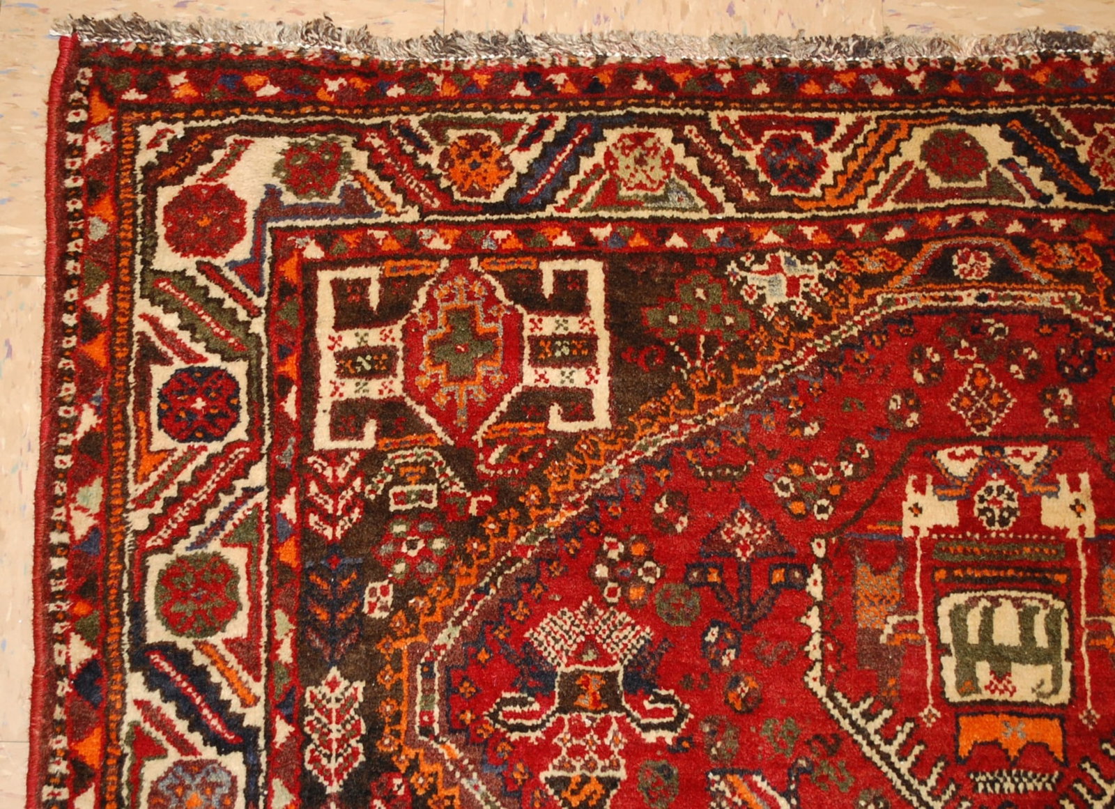 Persian SHIRAZ RUG 4x4.10 - 4
