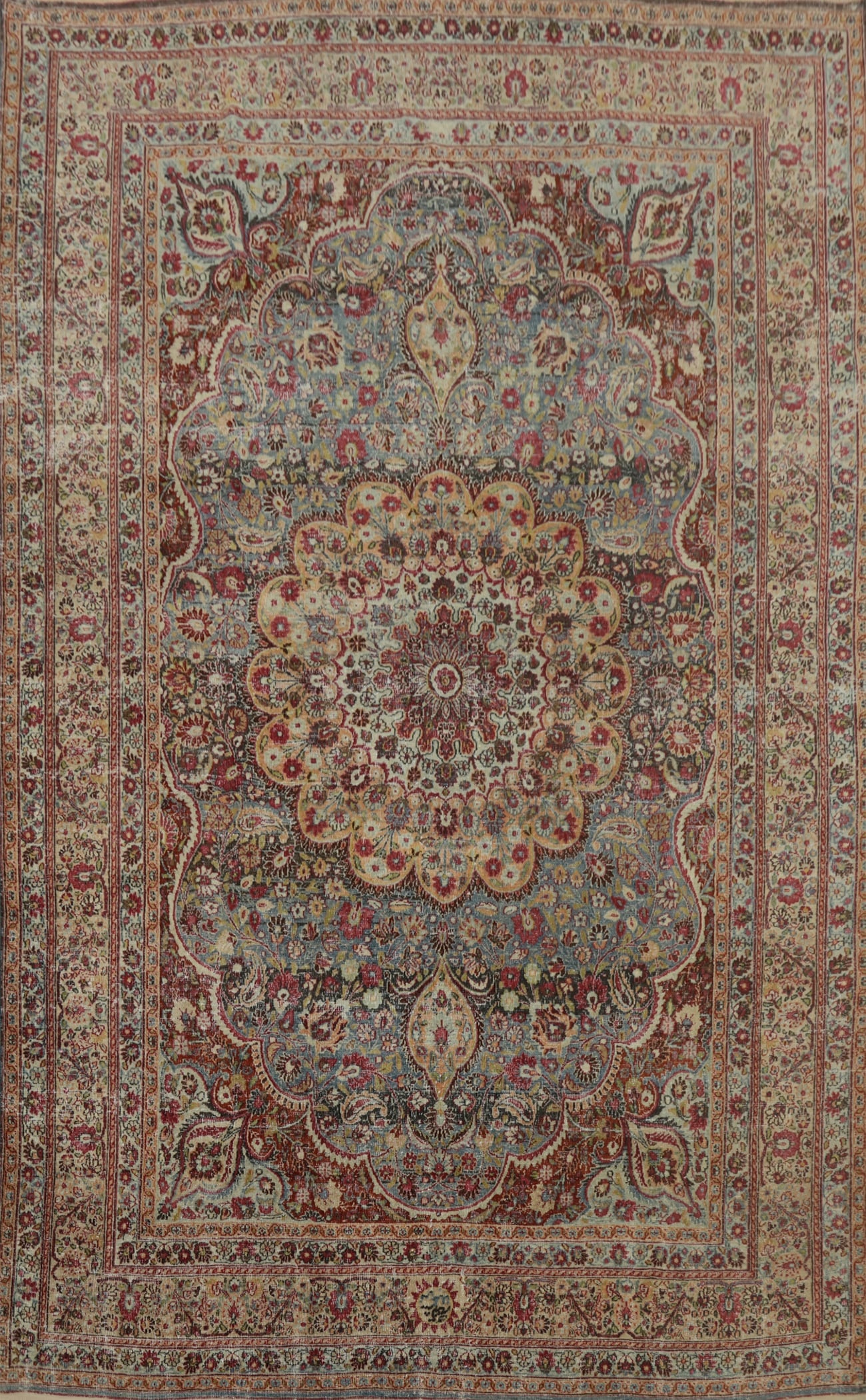 Pre-1900 Vegetable Dye Dorokhsh Persian Area Rug 7x10: Title: Pre-1900 Vegetable Dye Dorokhsh Persian Area Rug 7x10 Description:A Beautiful Genuine Iran ( Persia ) Dorokhsh rug is Hand Knotted by skillful weavers in Iran ( Persia ) with