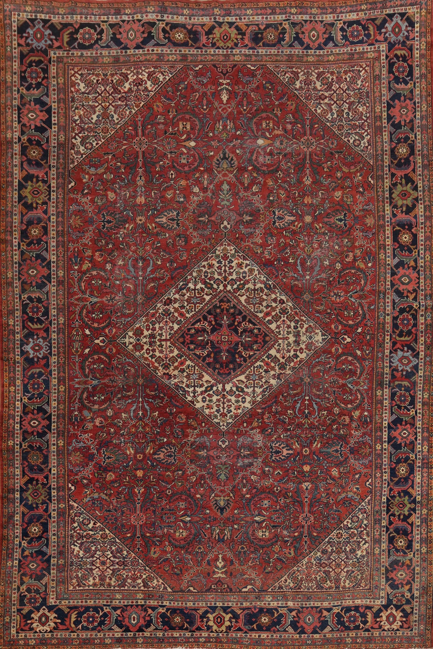 Pre-1900 Vegetable Dye Sultanabad Persian Large Rug 10x14 (1 of 16)