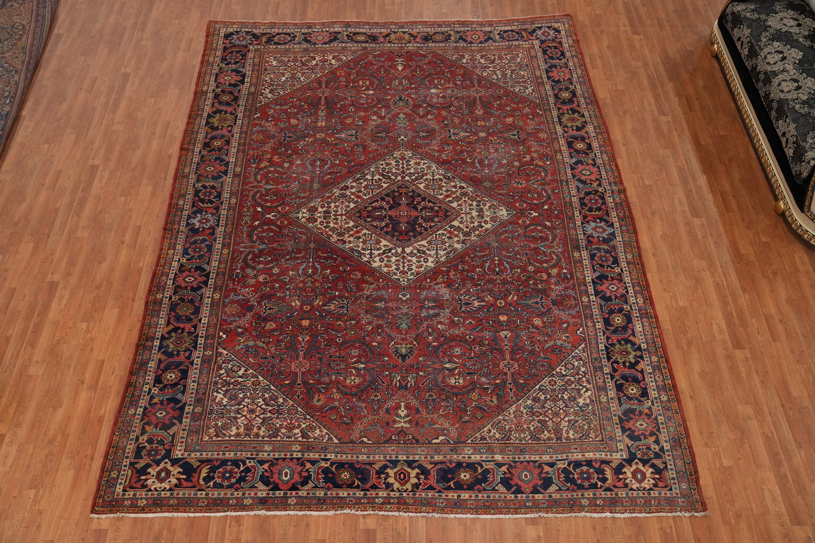 Pre-1900 Vegetable Dye Sultanabad Persian Large Rug 10x14 - 2