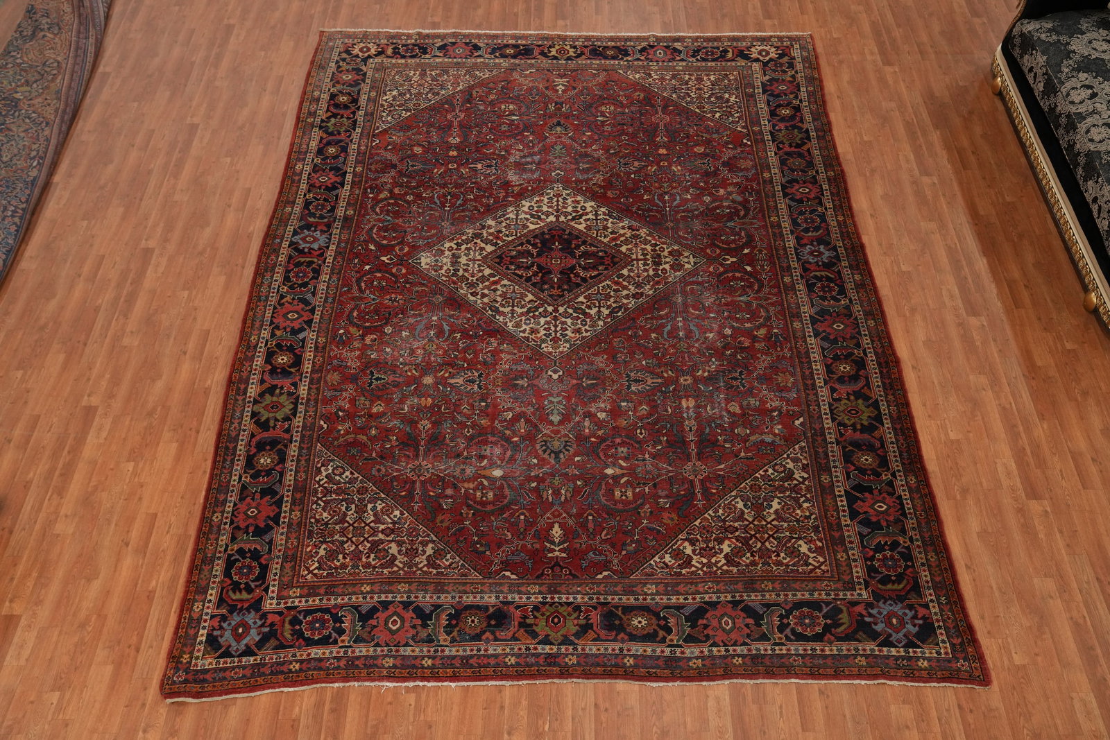 Pre-1900 Vegetable Dye Sultanabad Persian Large Rug 10x14 - 4