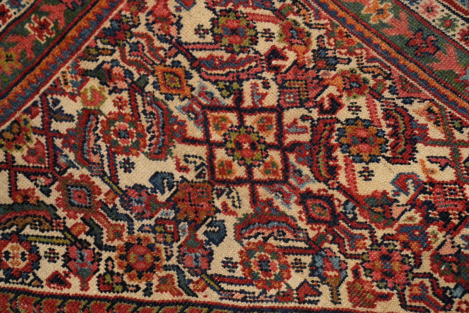 Pre-1900 Vegetable Dye Sultanabad Persian Large Rug 10x14 - 6