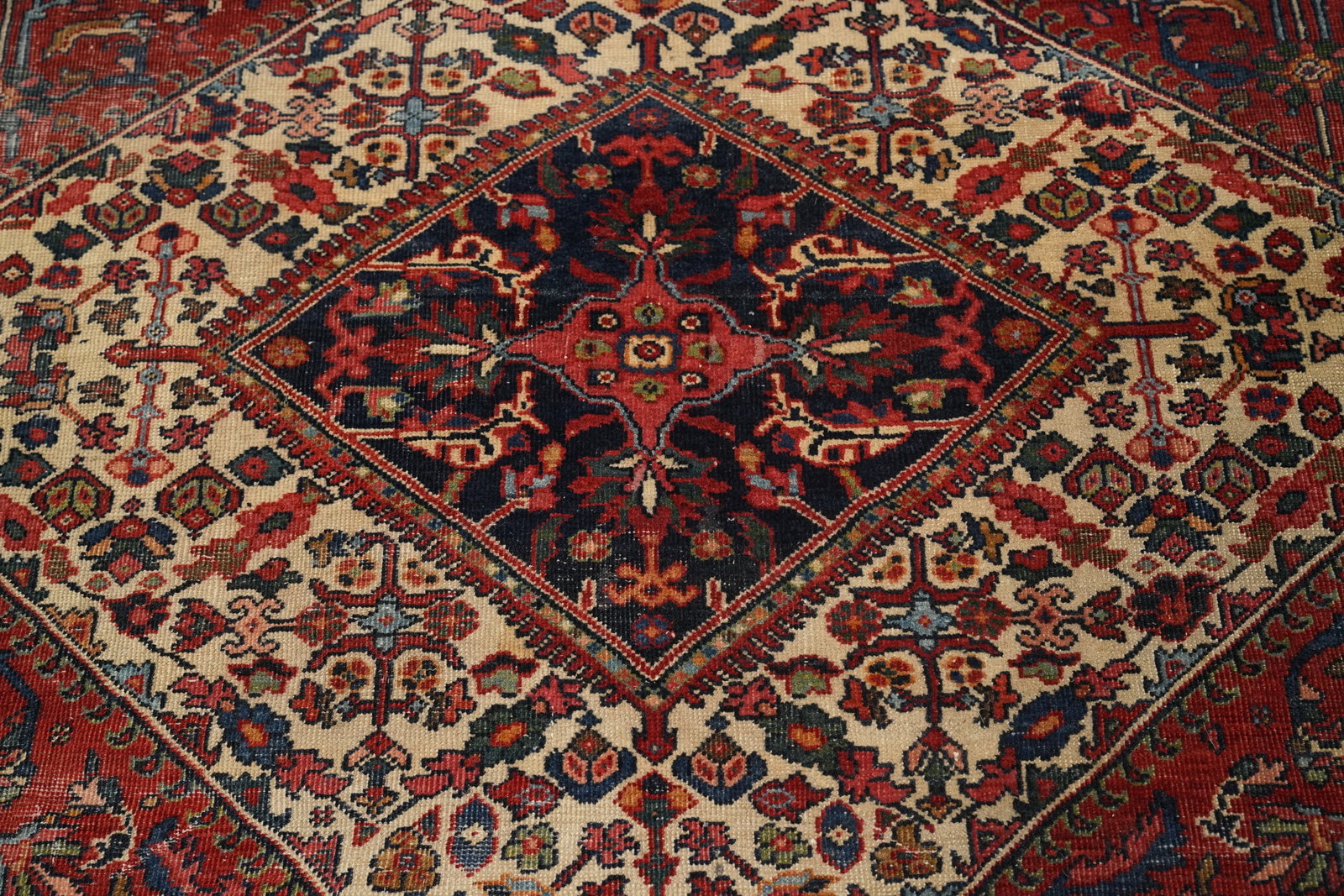Pre-1900 Vegetable Dye Sultanabad Persian Large Rug 10x14 - 7